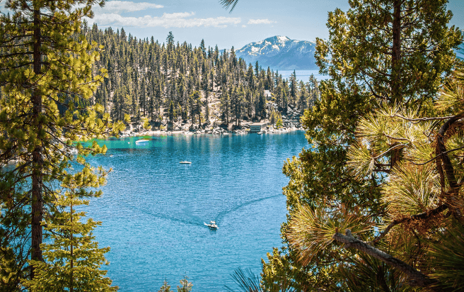 Lake Tahoe's harmonious natural landscape