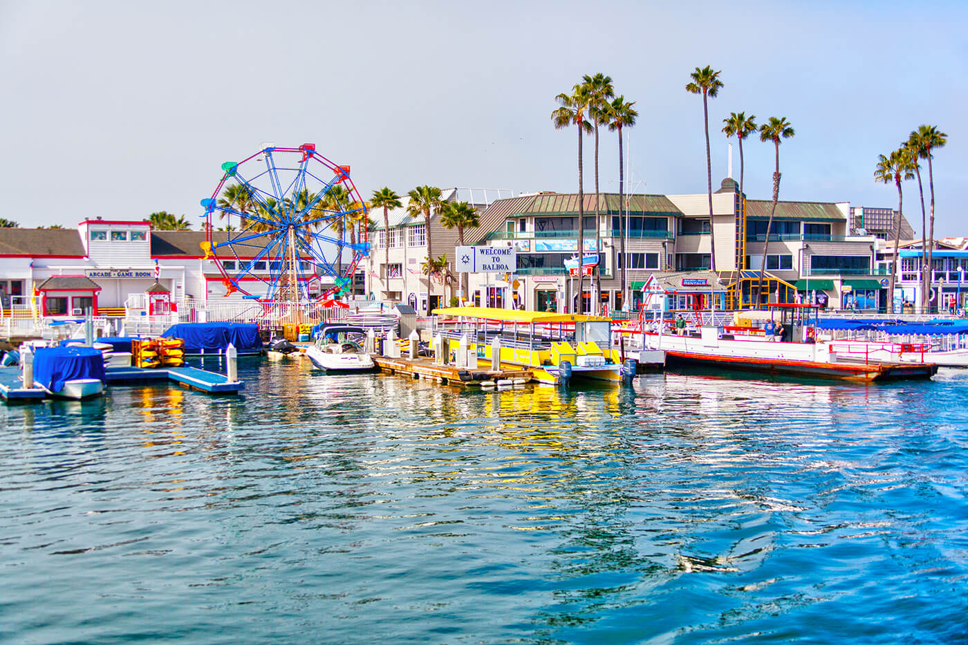 View of the amusement park at Newport Beach