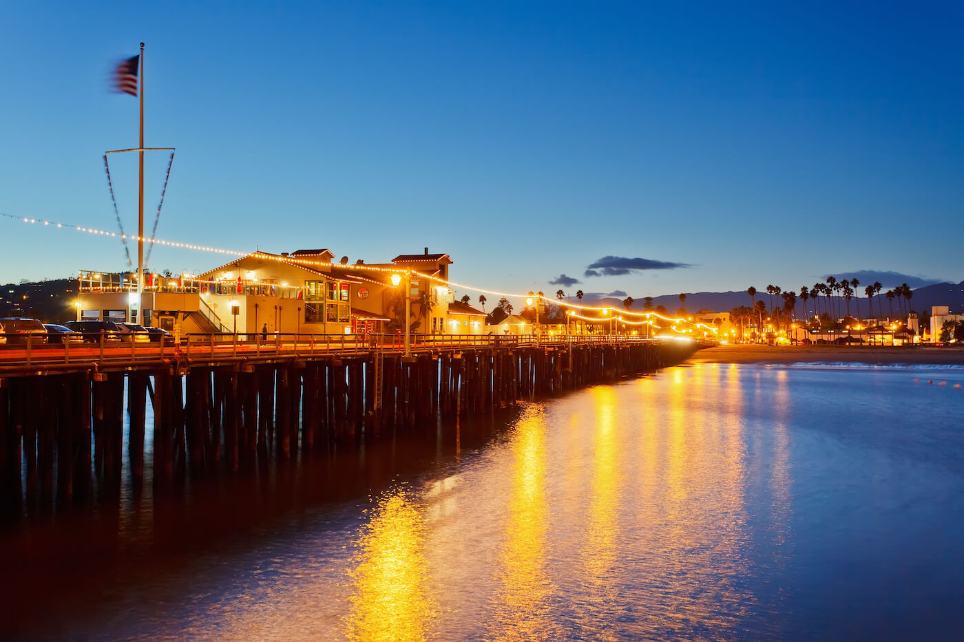View of water and pier in Santa Barbara