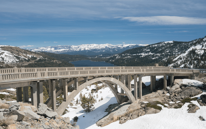 Truckee view of bridge and mountains