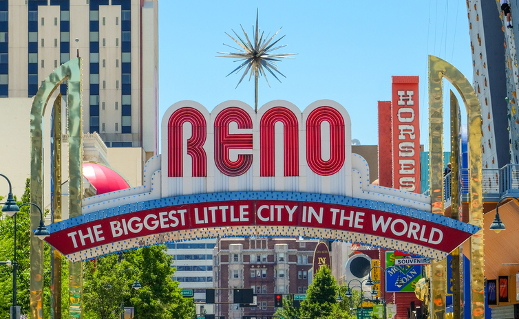 The iconic landmark in Reno, Nevada.