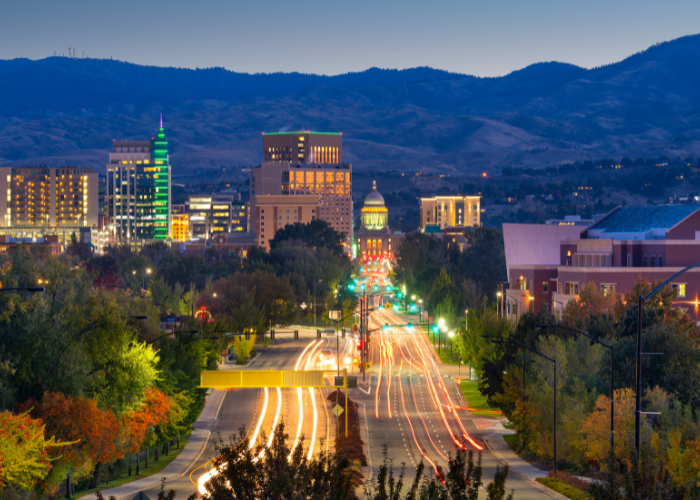 A glimpse of Boise's urban landscape.